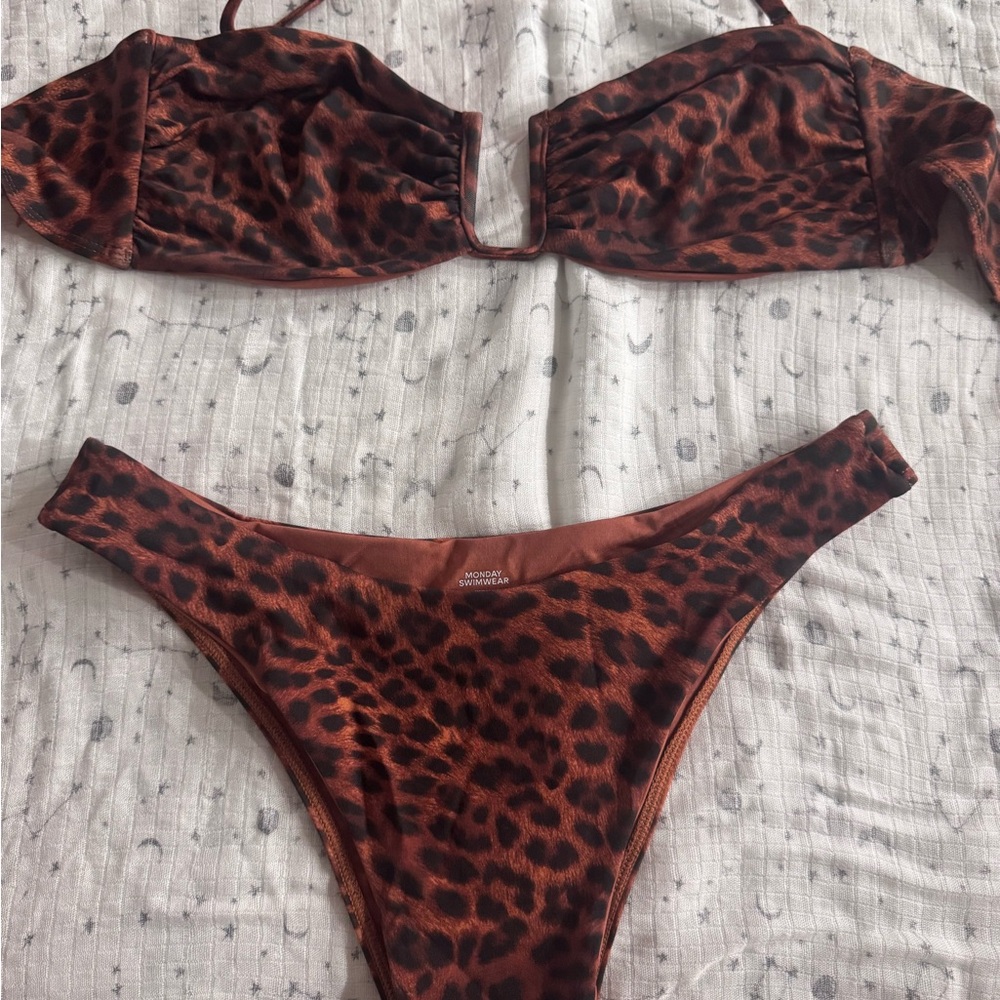 Monday Swimwear Leopard Print Bikini Set